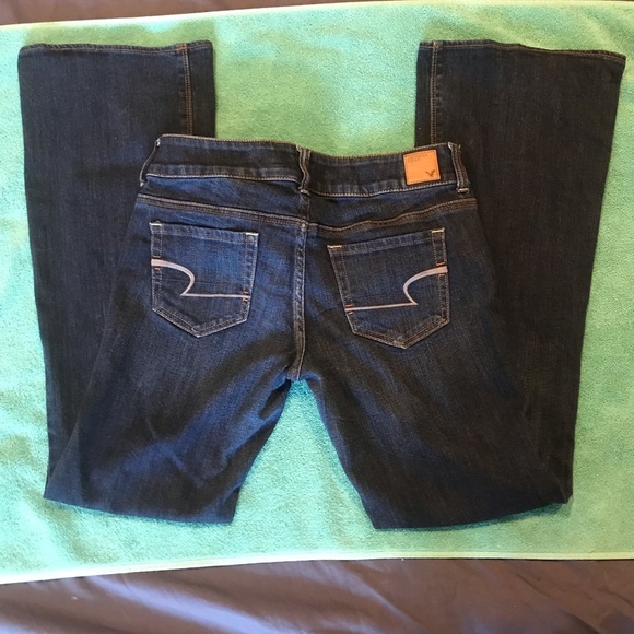 American Eagle dark-wash mid-rise Bootcut Jeans size 8 - Picture 4 of 7